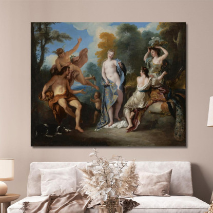 Il Giudizio Di Paride Jean-François de Troy jft34 quadro stampato su tela
