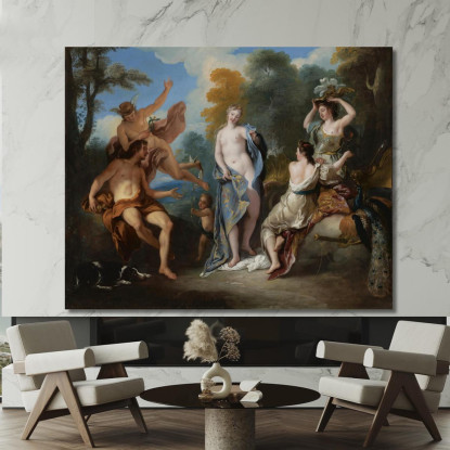 Il Giudizio Di Paride Jean-François de Troy jft34 quadro stampato su tela
