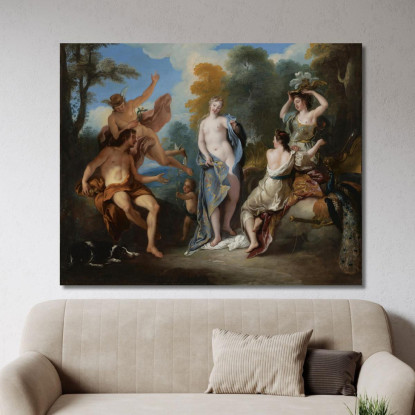Il Giudizio Di Paride Jean-François de Troy jft34 quadro stampato su tela