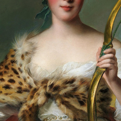 Madame Bergeret De Frouville Nel Ruolo Di Diana Jean-Marc Nattier jmn5 quadro stampato su tela