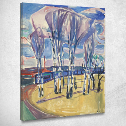 Il Circuito Del Tram A Skøyen Edvard Munch em353 quadro stampato su tela
