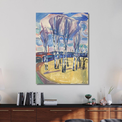 Il Circuito Del Tram A Skøyen Edvard Munch em353 quadro stampato su tela