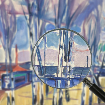 Il Circuito Del Tram A Skøyen Edvard Munch em353 quadro stampato su tela