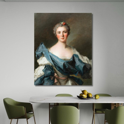 Ritratto Di Marie Henriette De Polastron Contessa D'Andlau Jean-Marc Nattier jmn28 quadro stampato su tela