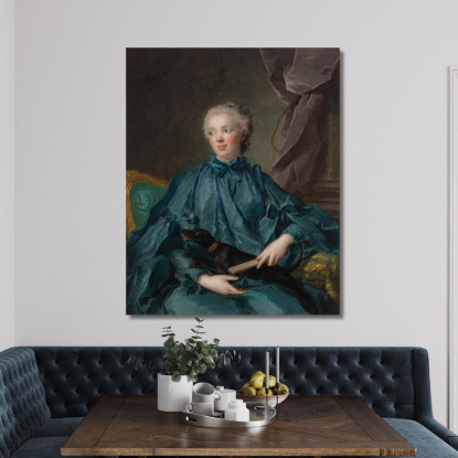 Ritratto Di Marie Rose Larlan De Rochefort Marchesa De Nétumières Jean-Marc Nattier jmn30 quadro stampato su tela