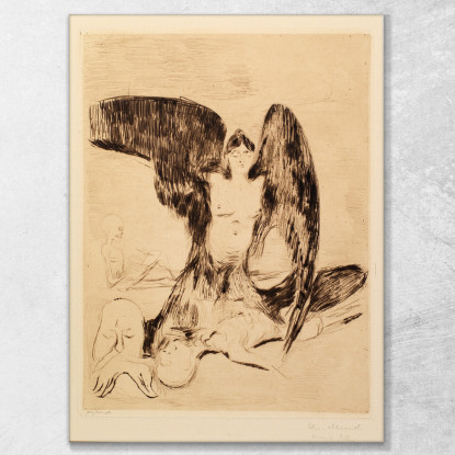 Il Vampiro 2 Edvard Munch em355 quadro stampato su tela