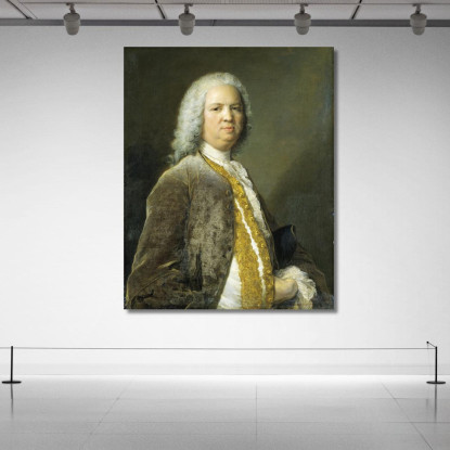 Ritratto Del Banchiere Di Francoforte Johann Georg Leerse Jean-Marc Nattier jmn33 quadro stampato su tela