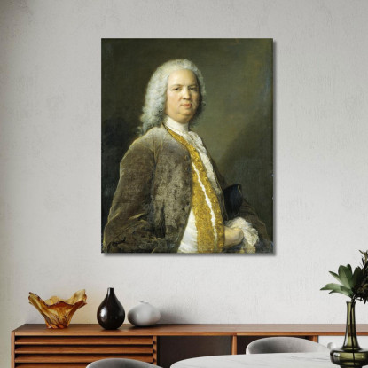 Ritratto Del Banchiere Di Francoforte Johann Georg Leerse Jean-Marc Nattier jmn33 quadro stampato su tela