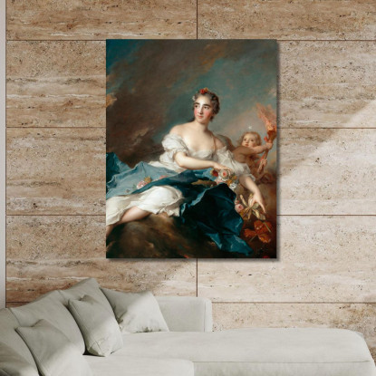 La Contessa De Brac Come Aurora Jean-Marc Nattier jmn36 quadro stampato su tela