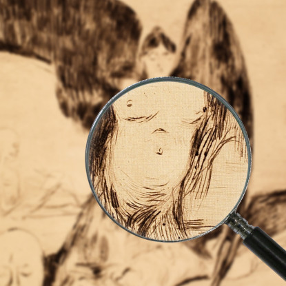 Il Vampiro 2 Edvard Munch em355 quadro stampato su tela