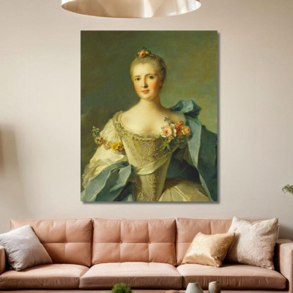 The Marquise De Belestat Jean-Marc Nattier jmn39 quadro stampato su tela