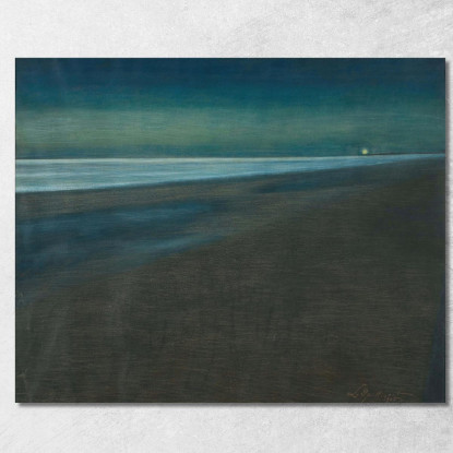 Vista Sulla Spiaggia Di Notte Léon Spilliaert lsp12 quadro stampato su tela