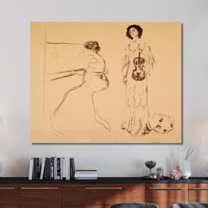 Concerto Per Violino Edvard Munch em387 quadro stampato su tela