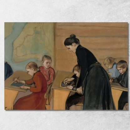 Scuola Elementare Magnus Enckell mek15 quadro stampato su tela