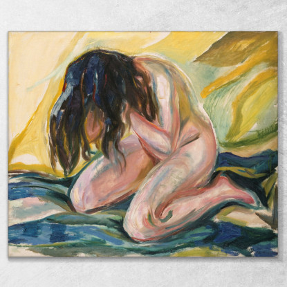 Nudo Piangente Edvard Munch em390 quadro stampato su tela