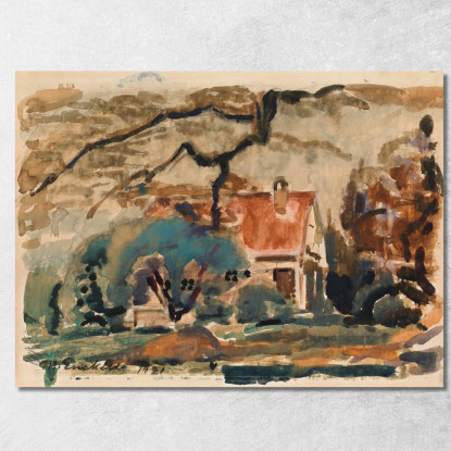 Villa Dell'Artista A Kilo Magnus Enckell mek81 quadro stampato su tela