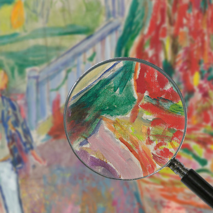 Donna Dal Passo Della Veranda Edvard Munch em399 quadro stampato su tela