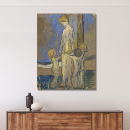 Donna Con Bambini Edvard Munch em404 quadro stampato su tela