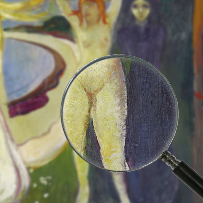 Donna. Sfinge Edvard Munch em405 quadro stampato su tela