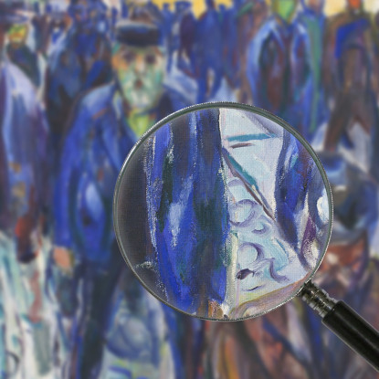 Lavoratori Sulla Strada Di Casa Edvard Munch em409 quadro stampato su tela