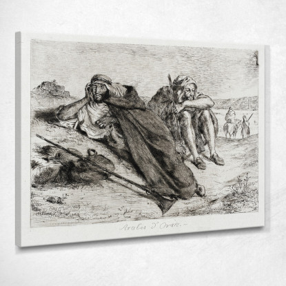 Arabi Di Orano Eugène Delacroix edx12 quadro stampato su tela