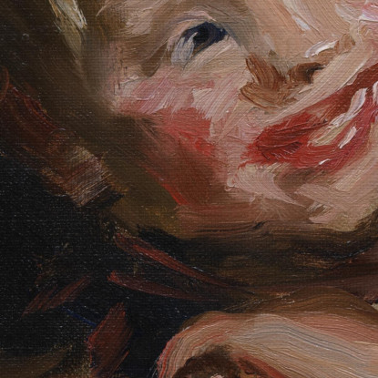 Cory Cori Che Guarda Oltre Lo Schienale Di Una Sedia Robert Henri rhn12 quadro stampato su tela