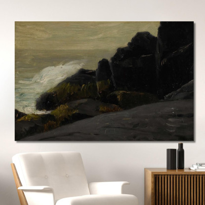 Scogliere Marine Robert Henri rhn59 quadro stampato su tela