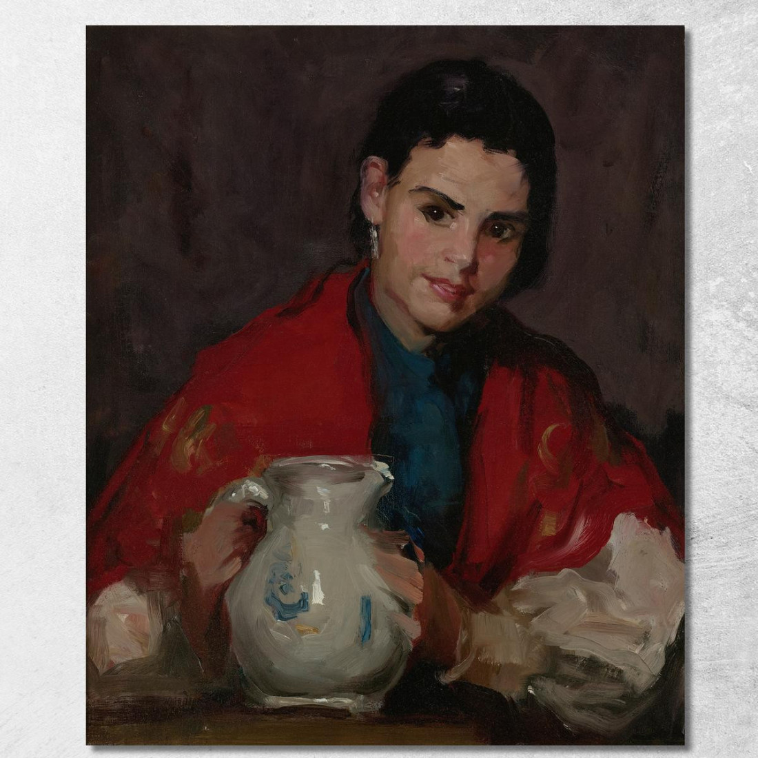 Ragazza Di Segovia Che Tiene Una Brocca Robert Henri rhn60 quadro stampato su tela