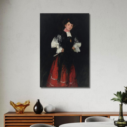 Ragazza Spagnola Di Madrid Una Chula Robert Henri rhn62 quadro stampato su tela