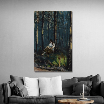 Il Lettore Nella Foresta Robert Henri rhn70 quadro stampato su tela