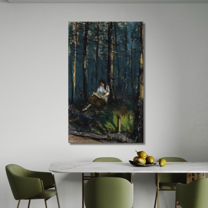 Il Lettore Nella Foresta Robert Henri rhn70 quadro stampato su tela