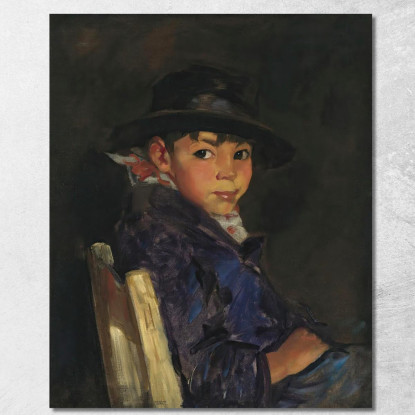Giovane Sportivo Francisco Robert Henri rhn75 quadro stampato su tela