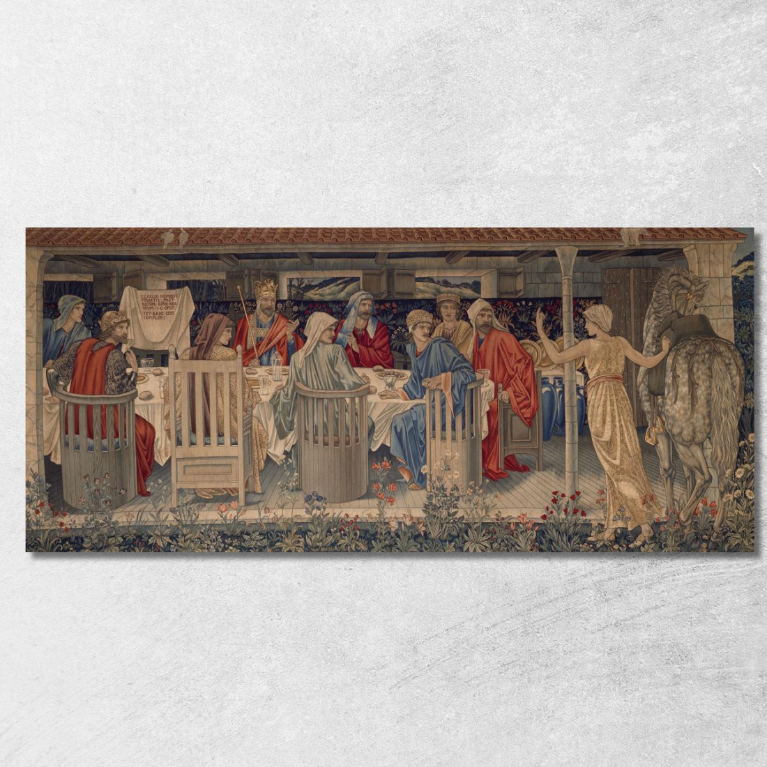 I Cavalieri Della Tavola Rotonda Convocati Alla Ricerca Dalla Strana Donzella Sir Edward Coley Burne-Jones ecb35 quadro stampat