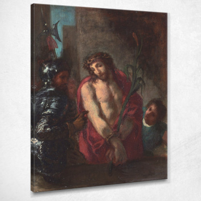 Ecce Homo Eugène Delacroix edx32 quadro stampato su tela
