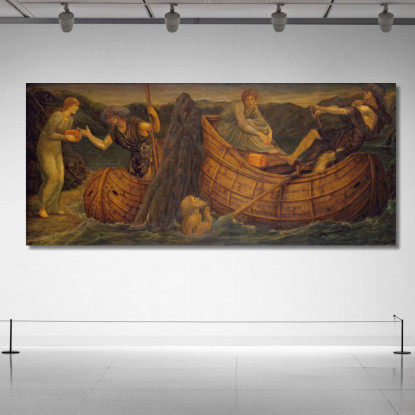 Psiche Dà La Moneta Al Traghettatore Dello Stige Sir Edward Coley Burne-Jones ecb52 quadro stampato su tela