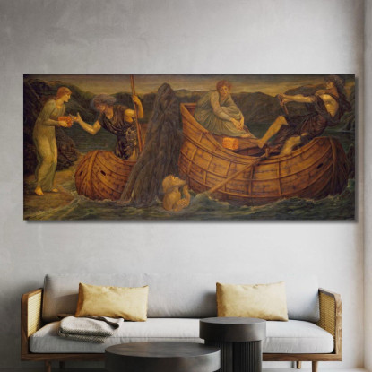 Psiche Dà La Moneta Al Traghettatore Dello Stige Sir Edward Coley Burne-Jones ecb52 quadro stampato su tela