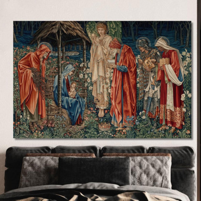 L'Adorazione Dei Magi Sir Edward Coley Burne-Jones ecb64 quadro stampato su tela