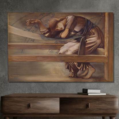 Studio Della Serie Briar Rose Per Il Garden Court '2 Sir Edward Coley Burne-Jones ecb74 quadro stampato su tela