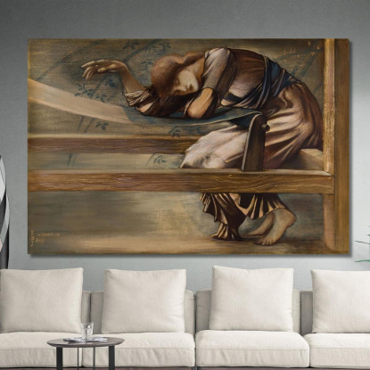 Studio Della Serie Briar Rose Per Il Garden Court V Sir Edward Coley Burne-Jones ecb79 quadro stampato su tela