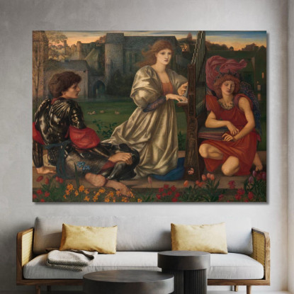 La Canzone D'Amore Sir Edward Coley Burne-Jones ecb88 quadro stampato su tela