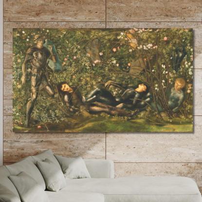 Il Principe Che Entra Nel Bosco Di Rovi Sir Edward Coley Burne-Jones ecb95 quadro stampato su tela
