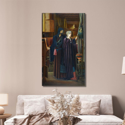 Il Mago Sir Edward Coley Burne-Jones ecb102 quadro stampato su tela