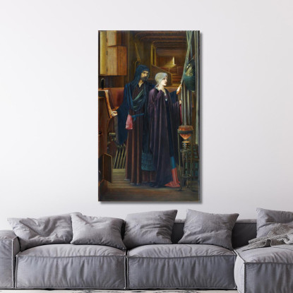 Il Mago Sir Edward Coley Burne-Jones ecb102 quadro stampato su tela