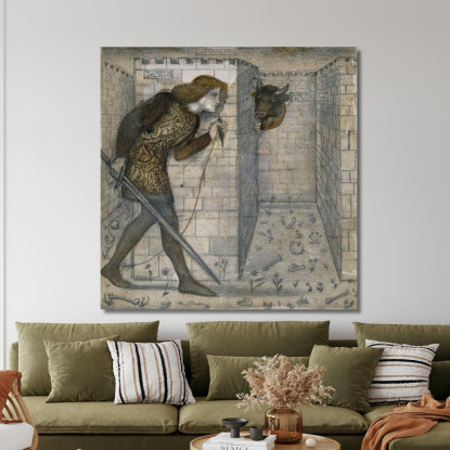 Teseo E Il Minotauro Nel Labirinto Sir Edward Coley Burne-Jones ecb103 quadro stampato su tela