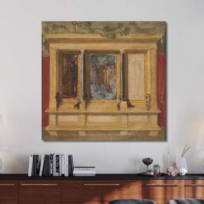 Studio Compositivo Del Trittico Di Troia Sir Edward Coley Burne-Jones ecb105 quadro stampato su tela