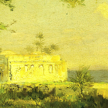 Una Hacienda Messicana Sul Lago Cuitzeo Thomas Moran tmr2 quadro stampato su tela