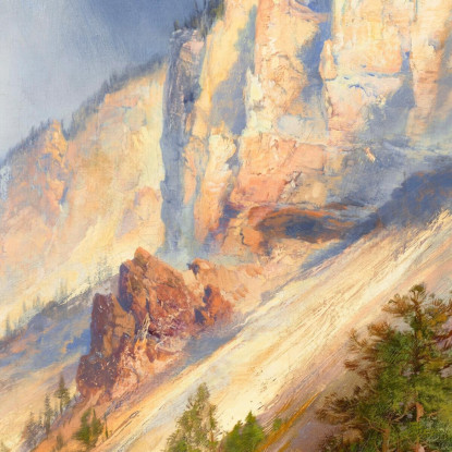 Un Acquazzone Di Passaggio Nel Canyon Di Yellowstone Thomas Moran tmr4 quadro stampato su tela