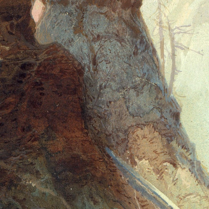 Sopra Tower Falls Yellowstone Thomas Moran tmr7 quadro stampato su tela