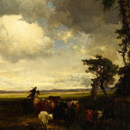 Portare A Casa Il Bestiame Della Costa Della Florida Thomas Moran tmr13 quadro stampato su tela