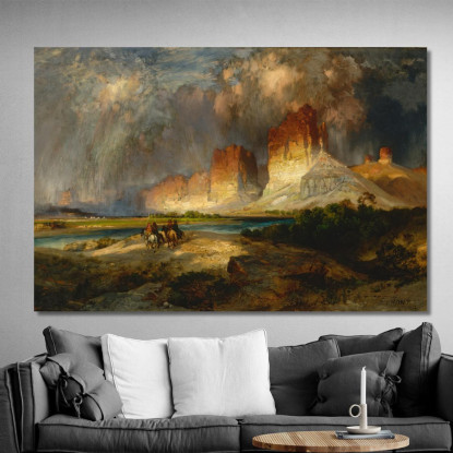 Scogliere Del Fiume Colorado Superiore Territorio Del Wyoming 2 Thomas Moran tmr14 quadro stampato su tela